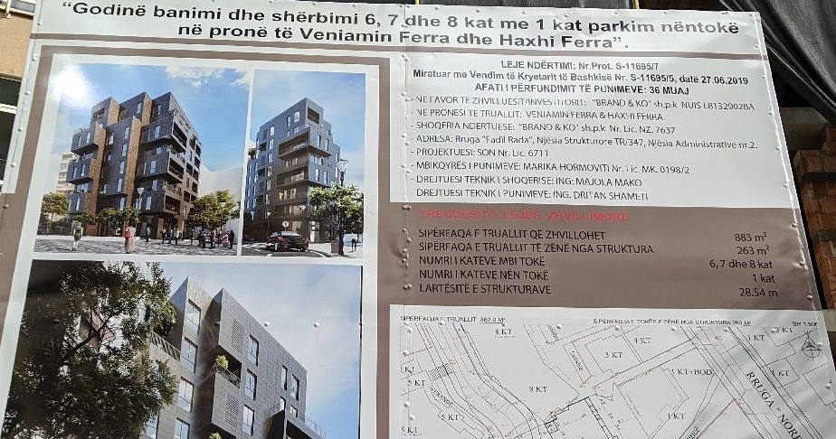 Godine banimi dhe sherbimi 6, 7 dhe 8 kat me 1 kat parkim nentoke ne rrugen Fadil Rada, Pazari i Ri